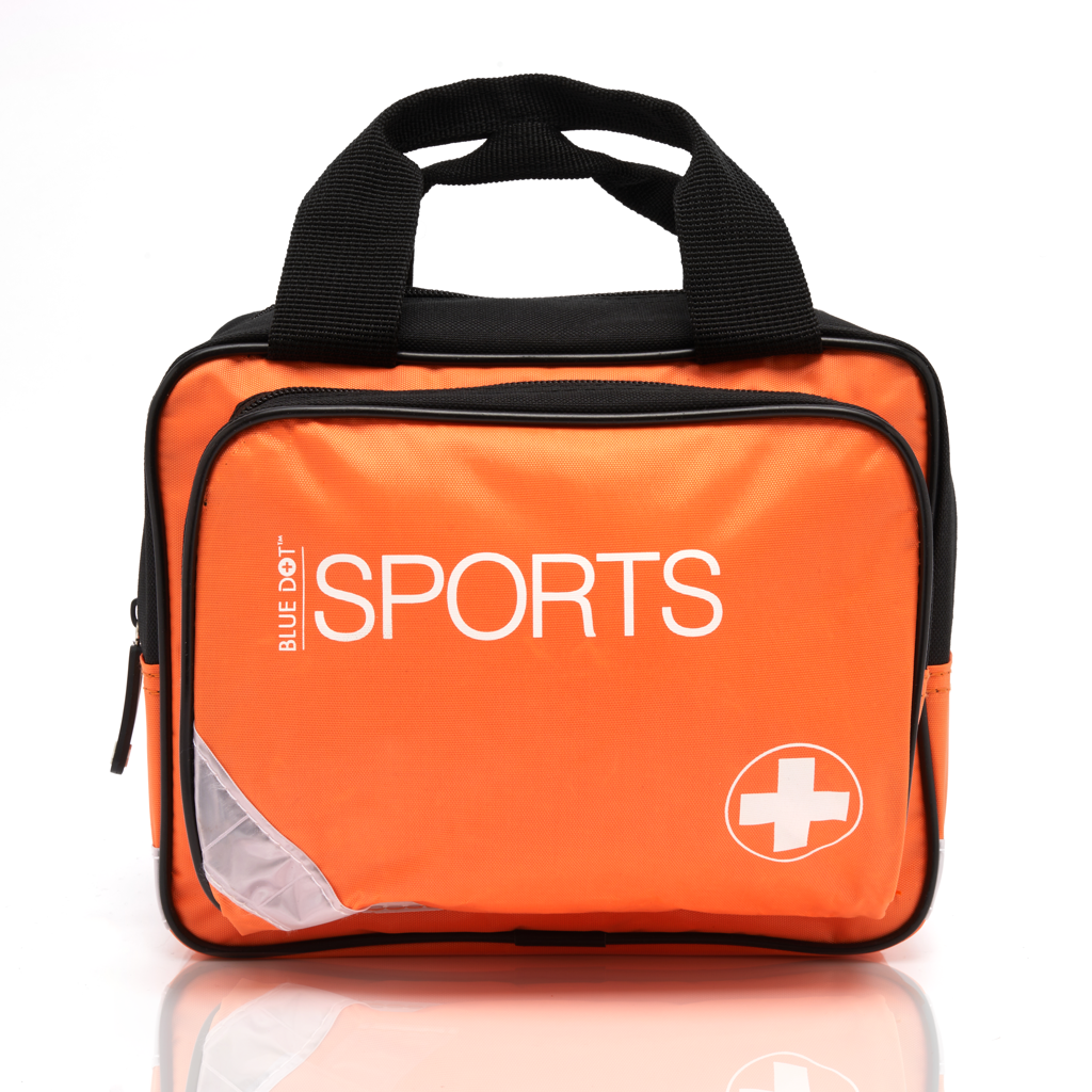 Image of Blue Dot Orange Sports Bag - Empty