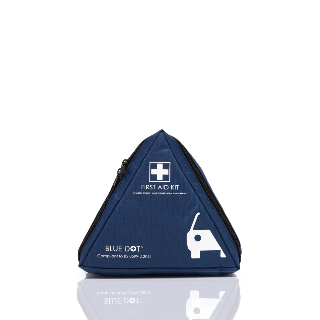 Image of Blue Dot BS 8599-2 Motor Vehicle Complete First Aid Kit In Triangular Bag