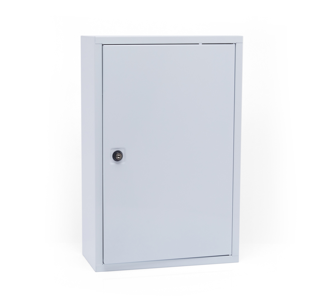 Image of First Aid White Empty Metal Cabinet With Single Door