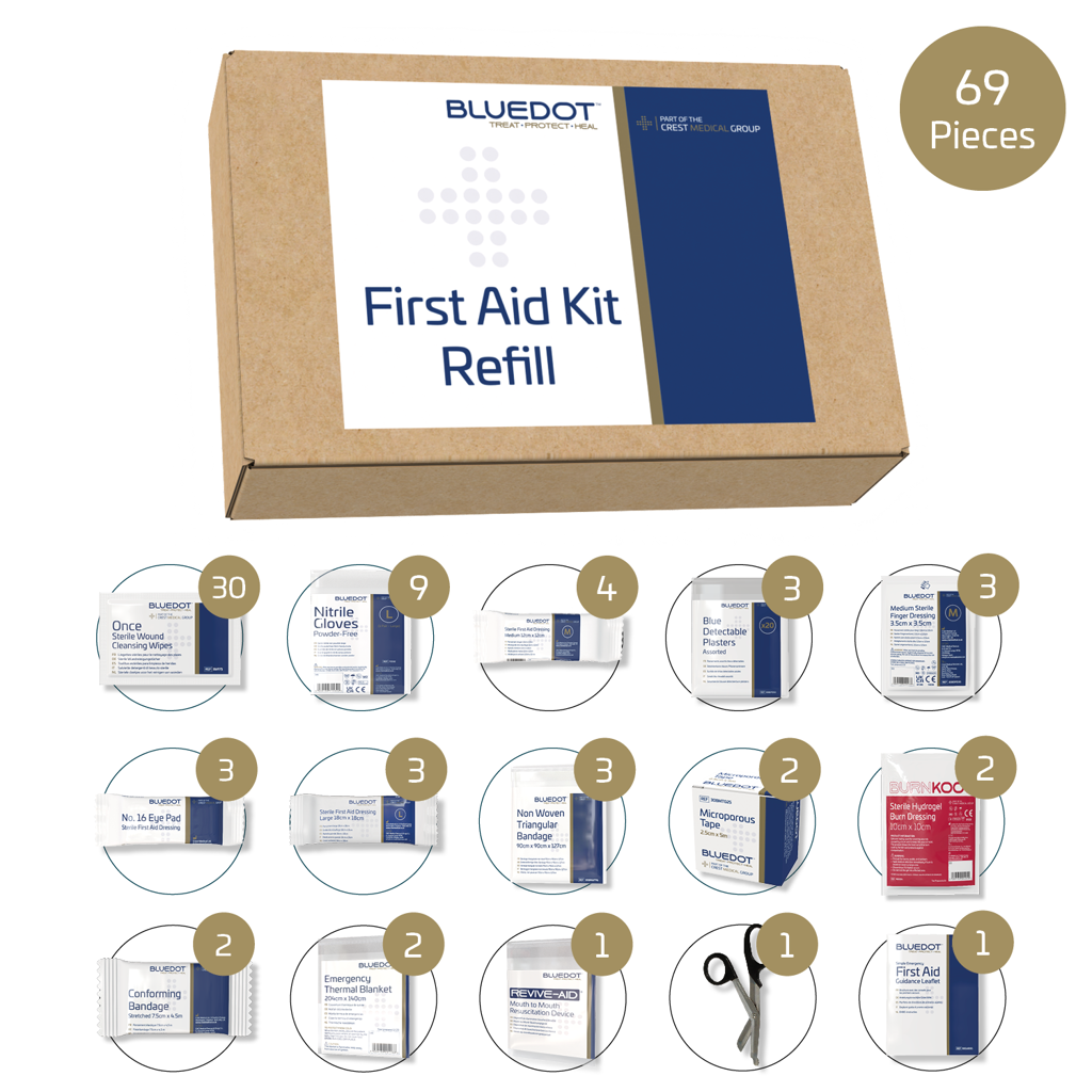 Image of Blue Dot BS 8599-1 2019 PGB Catering First Aid Kit Refill