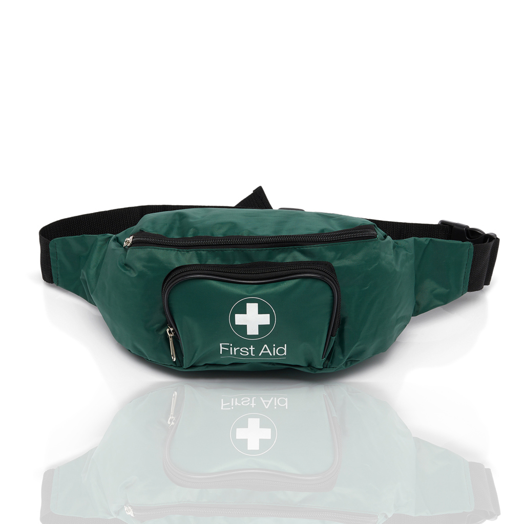Image of Green Bum Bag With Two Compartments