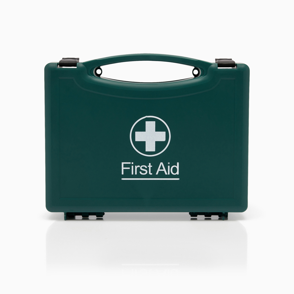 Empty Small Green First Aid Box with Moulded Handle