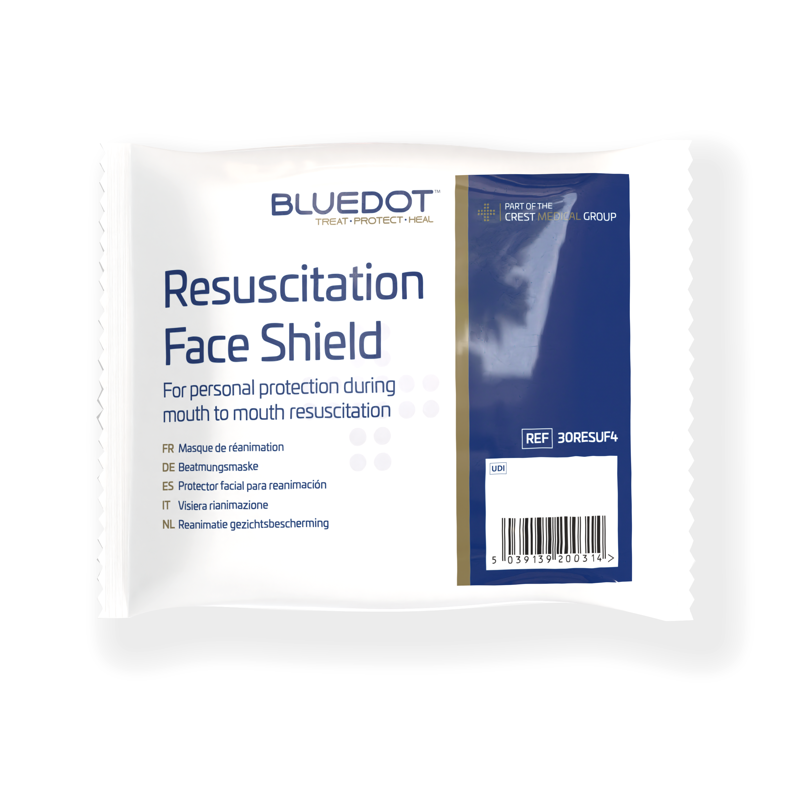 Image of Blue Dot Resuscitation Face Shield