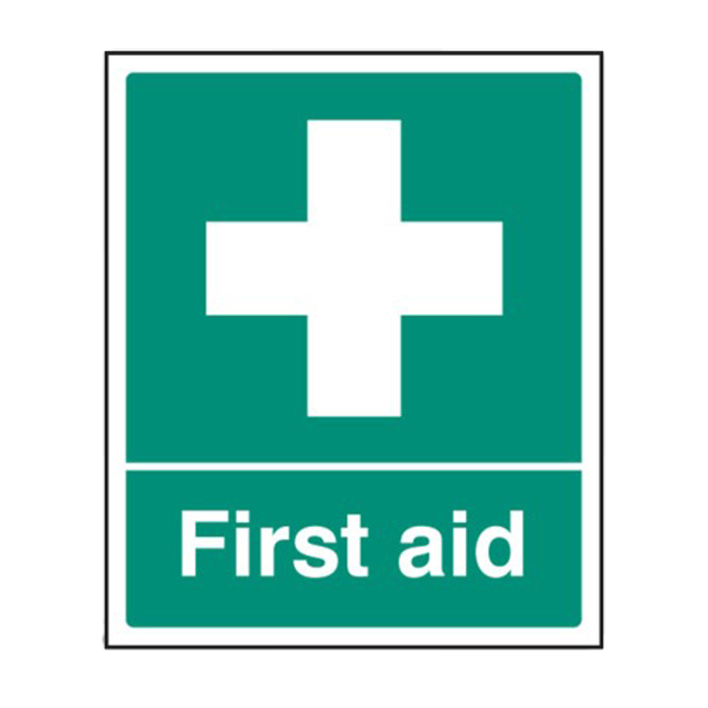 First Aid Control Sign First Aid Safety Sign 30cm x 25cm