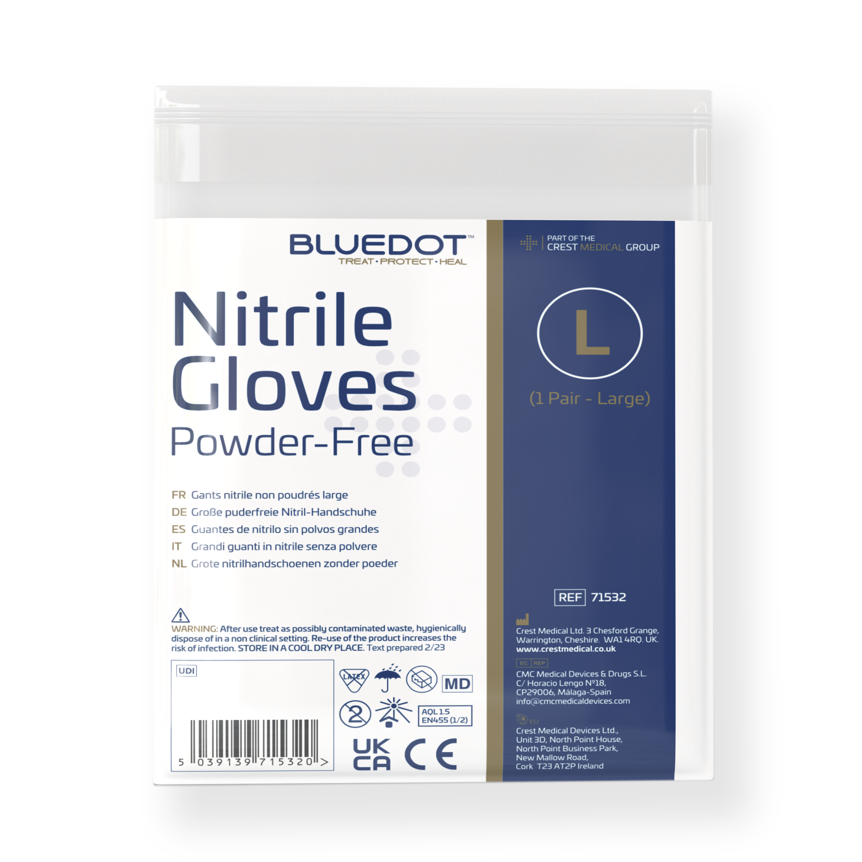 Kerbl Top Pro In Nitrile, Taglia XXL Blu Monouso 90pz, Non Inumidito Xxl Guanti Di Sicurezza 42962419