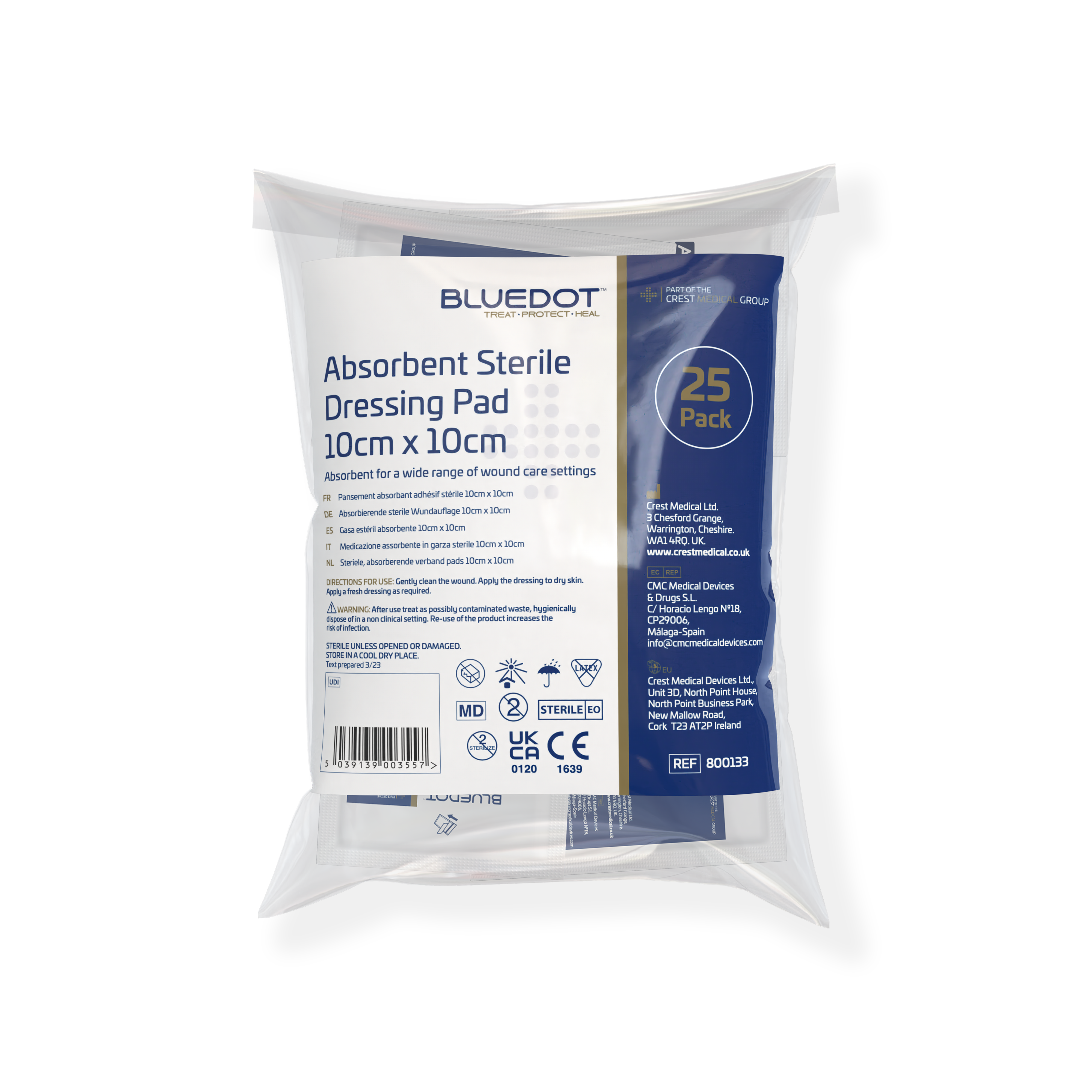 Image of Blue Dot Sterile Absorbent Dressing Pads