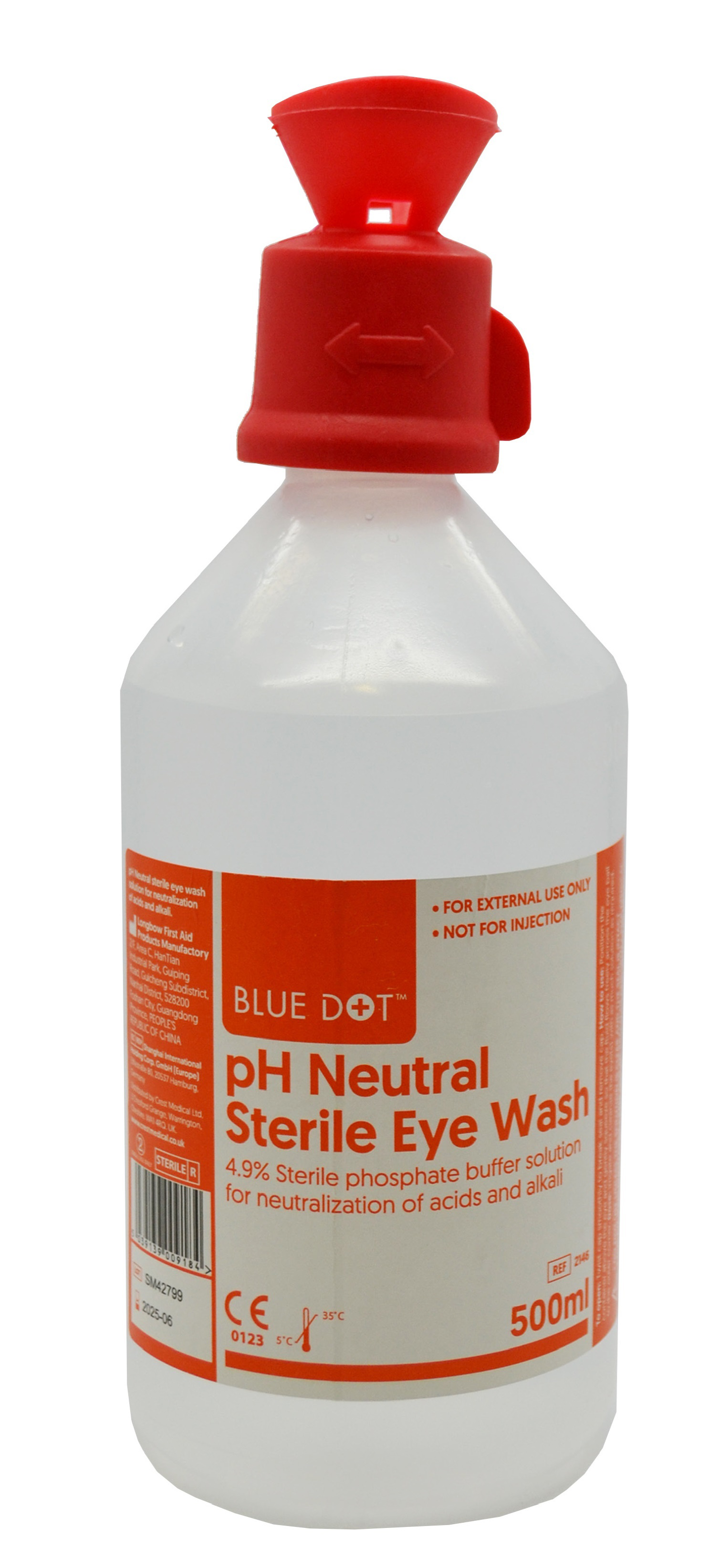 500ml Blue Dot BUFFER Eye Wash Solution - EyeCare and Wound Wash