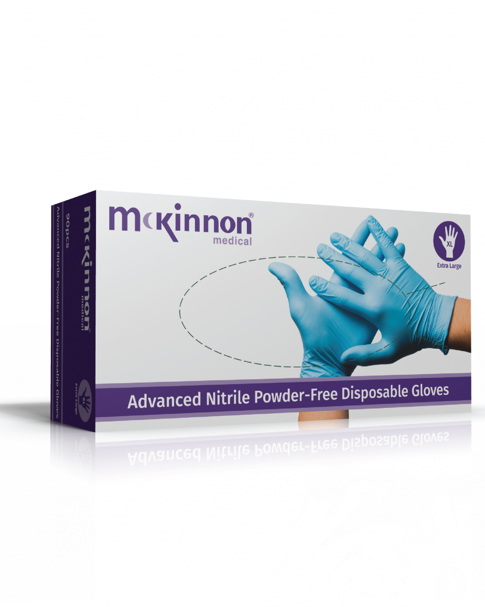 McKinnon Medical Advanced Blue Nitrile Powder-Free Gloves