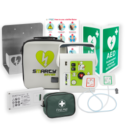 Smart Bundle 2: Smarty Saver Fully-Automatic Defibrillator with Wall Hanger Bundle