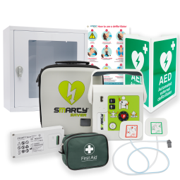 Smart Bundle 3: Smarty Saver Semi-Automatic Defibrillator with Lockable Cabinet Bundle