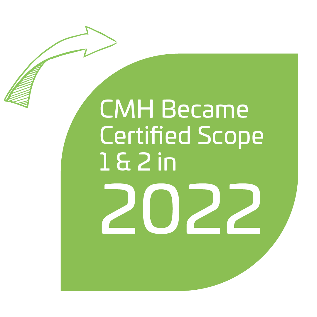 CMH became certified scope 1 & 2 2022